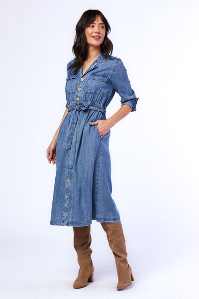 Velvet Heart Justice Denim Dress Side.