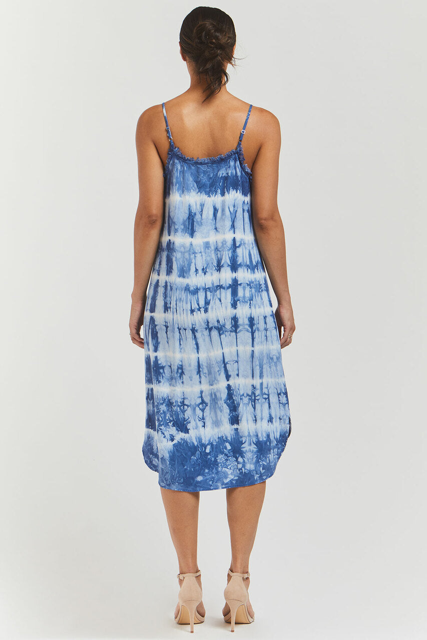 Velvet Heart Prema Tie-Dye Slip Midi Dress Back.