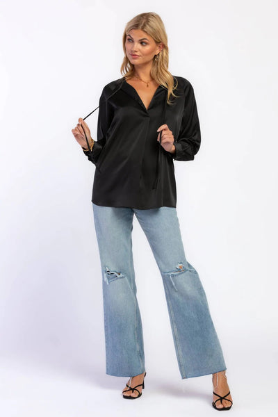 Velvet Heart River Split Neck Top Full.