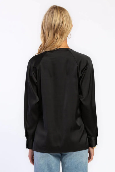 Velvet Heart River Split Neck Top Back.