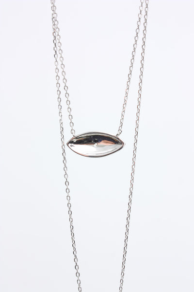 Village Vogue "Evil Eye" Oval Neckalce